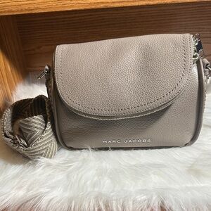 Marc Jacobs Taupe Leather Crossbody Bag